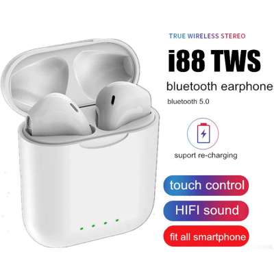 2020 Colorful TWS Bluetooth 5.0 Stereo Earbuds Wireless Earphones i88 Tws With Charging Case Headphones For Apple& Android